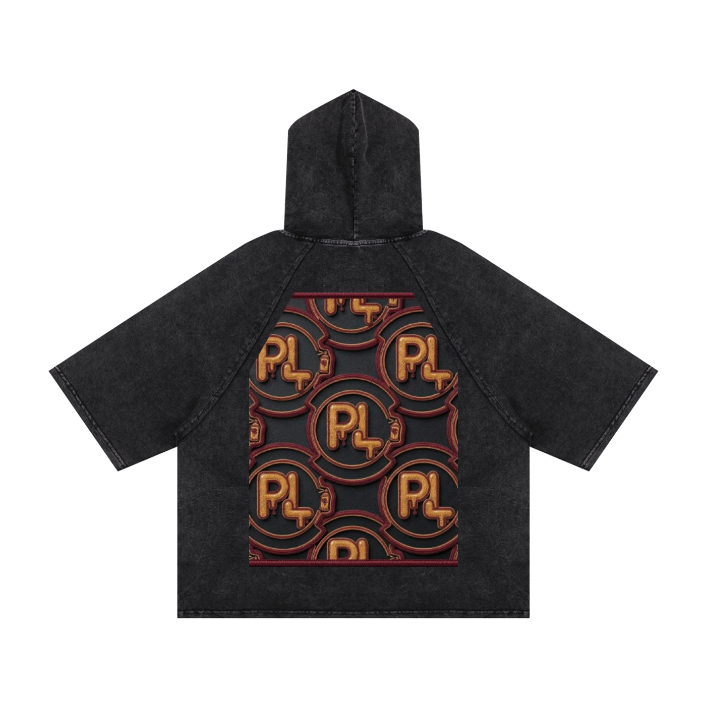 P LYFE Signature Vintage Wash Boxy Hooded T-Shirt