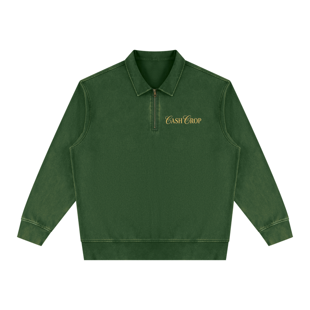 Cash Crop | Vintage Wash Quarter-Zip Sweatshirt