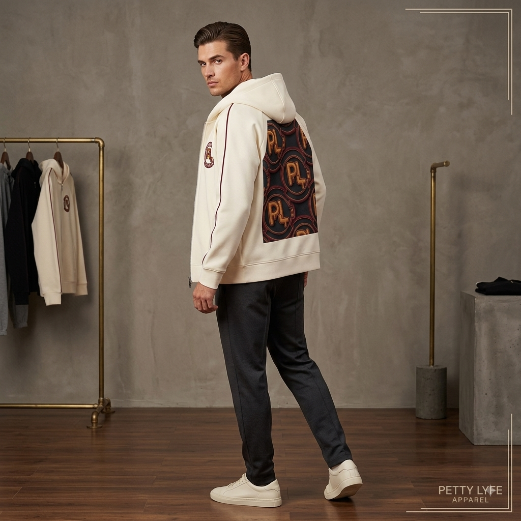 P LYFE Signature Structured Zip Hoodie