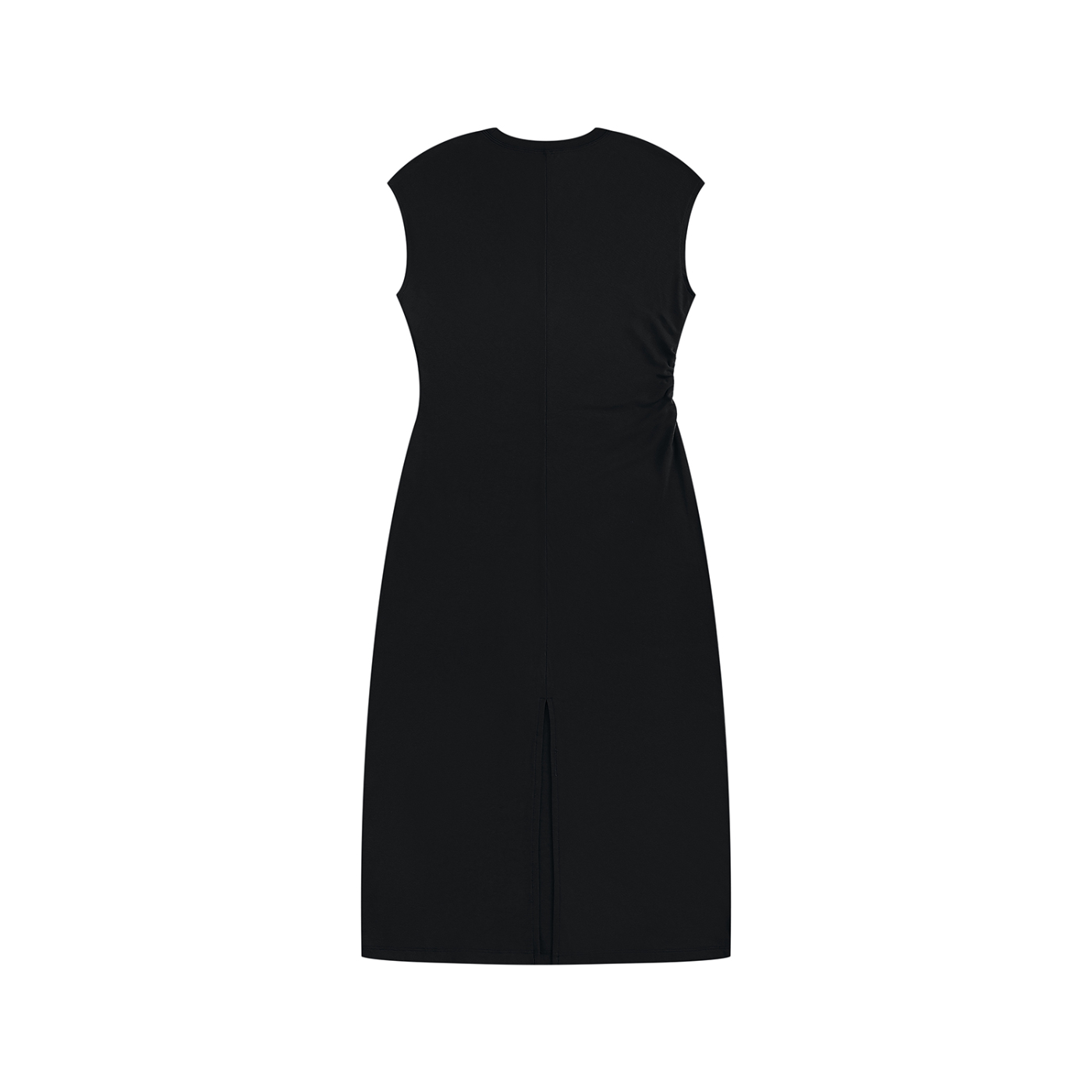 P Lyfe Ruched Bodycon Midi Dress