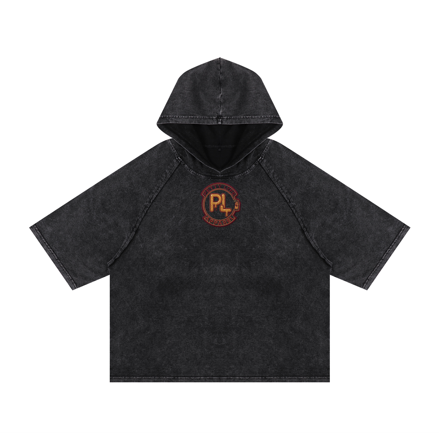 P LYFE Signature Vintage Wash Boxy Hooded T-Shirt