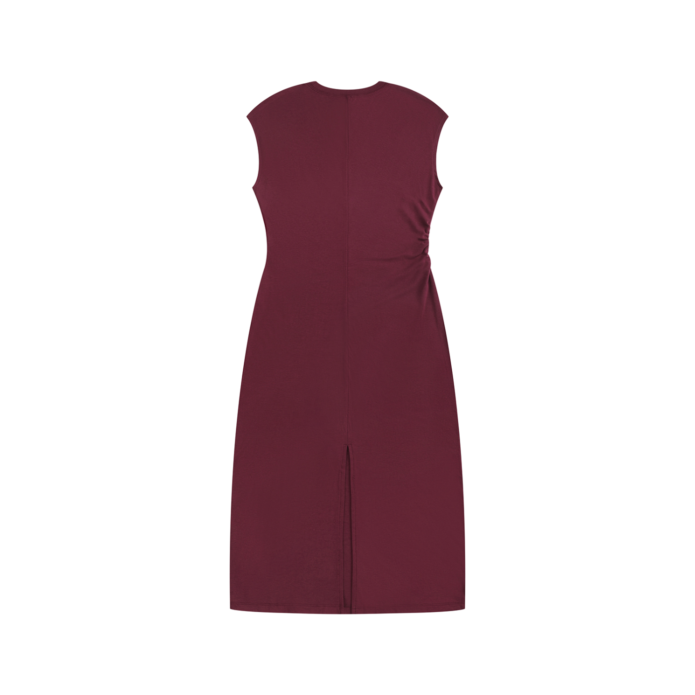 P Lyfe Ruched Bodycon Midi Dress